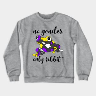 No gender, only ribbit - non-binary version Crewneck Sweatshirt